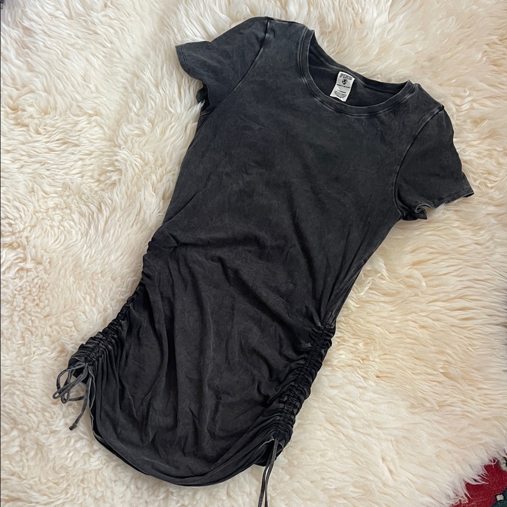 PINK Victoria's Secret Black acid wash Srunch Dress